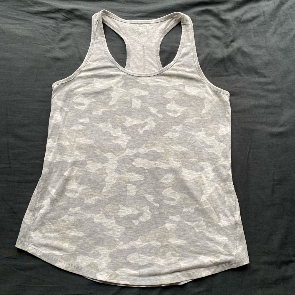 Women's Light Gray Camo Racerback Tank Top